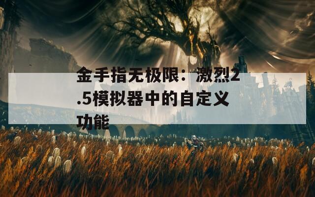 金手指无极限：激烈2.5模拟器中的自定义功能