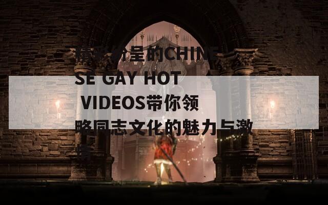 精彩纷呈的CHINESE GAY HOT VIDEOS带你领略同志文化的魅力与激情