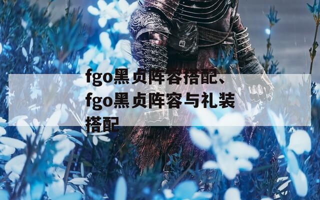 fgo黑贞阵容搭配、fgo黑贞阵容与礼装搭配