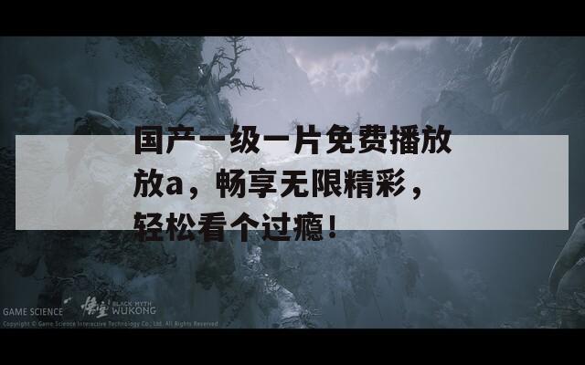 国产一级一片免费播放放a，畅享无限精彩，轻松看个过瘾！