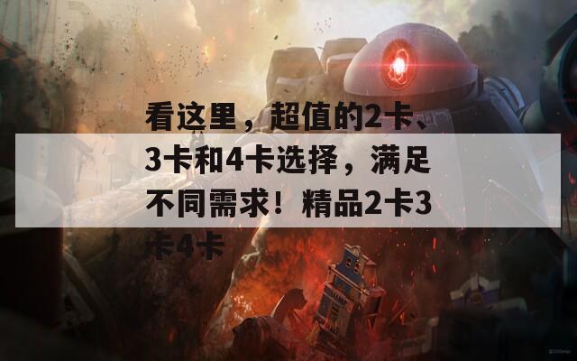 看这里，超值的2卡、3卡和4卡选择，满足不同需求！精品2卡3卡4卡