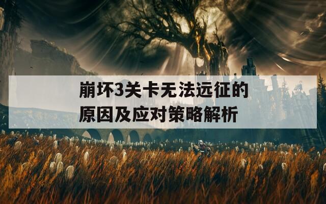 崩坏3关卡无法远征的原因及应对策略解析