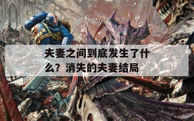 夫妻之间到底发生了什么？消失的夫妻结局