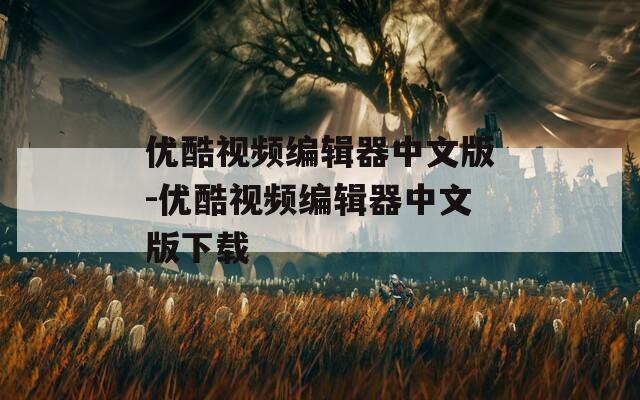 优酷视频编辑器中文版-优酷视频编辑器中文版下载