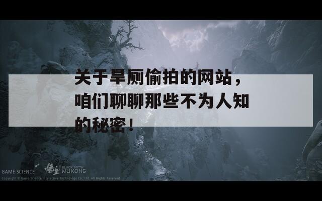 关于旱厕偷拍的网站，咱们聊聊那些不为人知的秘密！