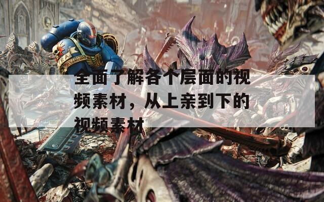全面了解各个层面的视频素材，从上亲到下的视频素材