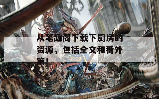 从笔趣阁下载下厨房的资源，包括全文和番外篇！