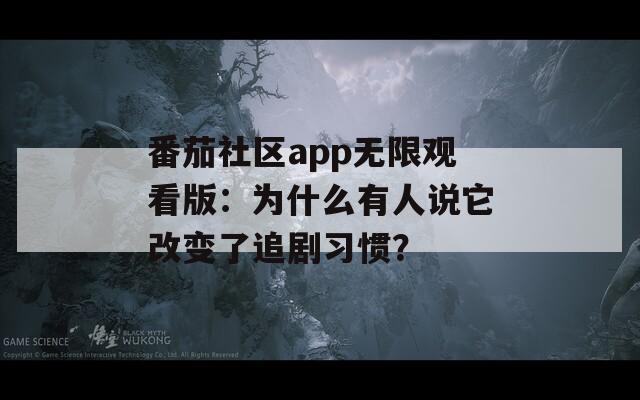 番茄社区app无限观看版：为什么有人说它改变了追剧习惯？