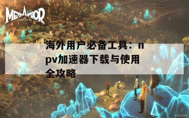 海外用户必备工具：npv加速器下载与使用全攻略
