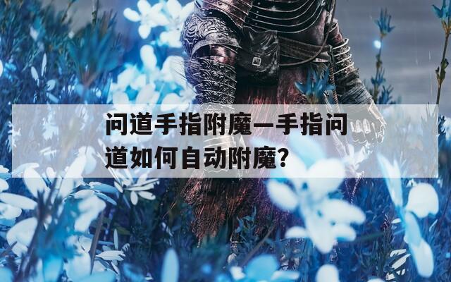 问道手指附魔—手指问道如何自动附魔？