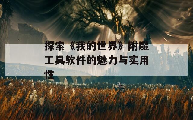 探索《我的世界》附魔工具软件的魅力与实用性