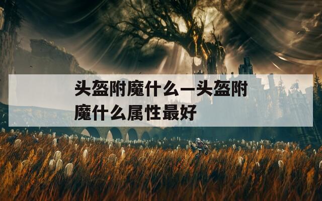 头盔附魔什么—头盔附魔什么属性最好