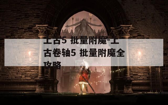 上古5 批量附魔-上古卷轴5 批量附魔全攻略