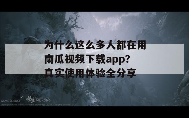 为什么这么多人都在用南瓜视频下载app？真实使用体验全分享