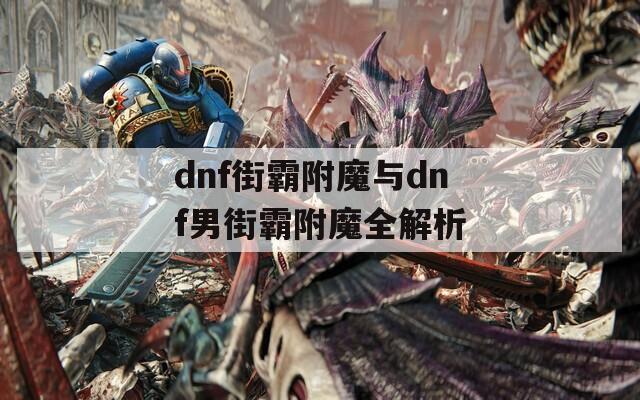 dnf街霸附魔与dnf男街霸附魔全解析