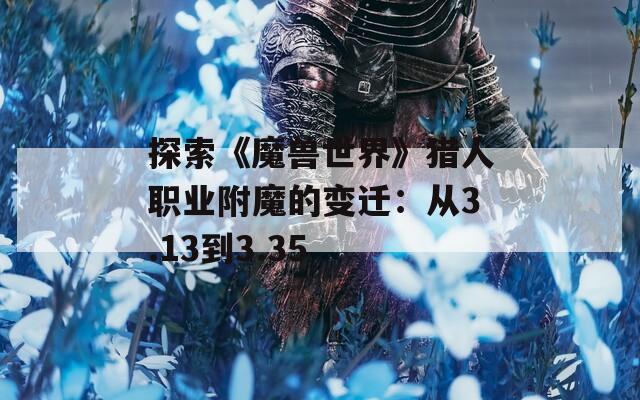 探索《魔兽世界》猎人职业附魔的变迁：从3.13到3.35
