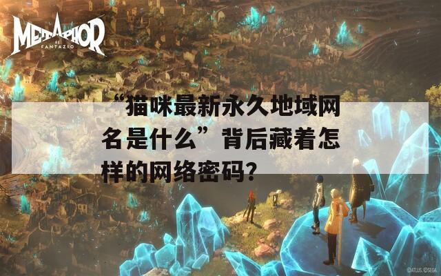 “猫咪最新永久地域网名是什么”背后藏着怎样的网络密码？