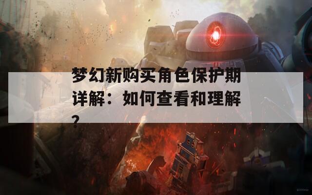 梦幻新购买角色保护期详解：如何查看和理解？